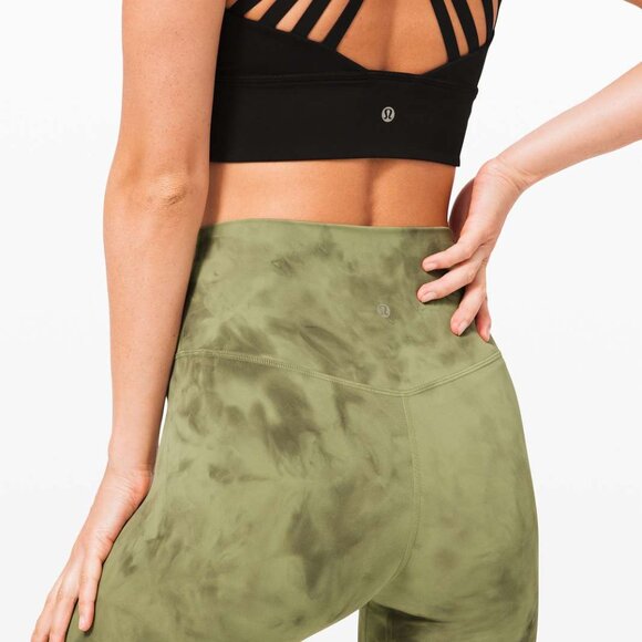 Lululemon Align Pant Crop 21" Diamond Dye Diamond Dye Vista Green Medium Olive - Picture 2 of 6